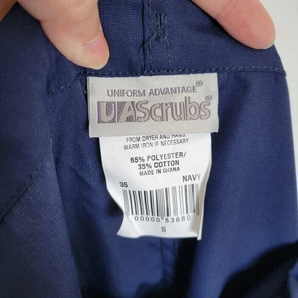 NEW UA Scrubs Navy Blue Men's Multi Pocket Drawstring Long Pants Size Small